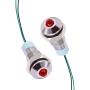 mxuteuk 2 Pcs Red 110V-220V 6mm 1/4'' LED Metal Indicator Light Raised Head Waterproof Signal Lamp with Wire for Car Truck Boat M6-110T-R