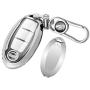 Key Fob Cover for Nissan Infiniti,Soft TPU Key Fob Case All-around Protector Plating Shell Fit Keyless Smart Remote Key of Nissan Aitime Rogue Sentra Maxima Murano Pathfinder Sedan Infiniti - Sliver