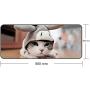 Large Gaming Mouse Pad with Nonslip Base|Extended XXL Size, Heavy|Thick, Comfy, Foldable Mat for Desktop, Laptop, Keyboard, Consoles & More|Enjoy Precise (Baby Cat)