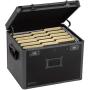 Vaultz Locking File Storage Chest, Two-Handled, Letter/Legal File Storage, Tactical Black, 16.5 x 13.5 x 12 inches