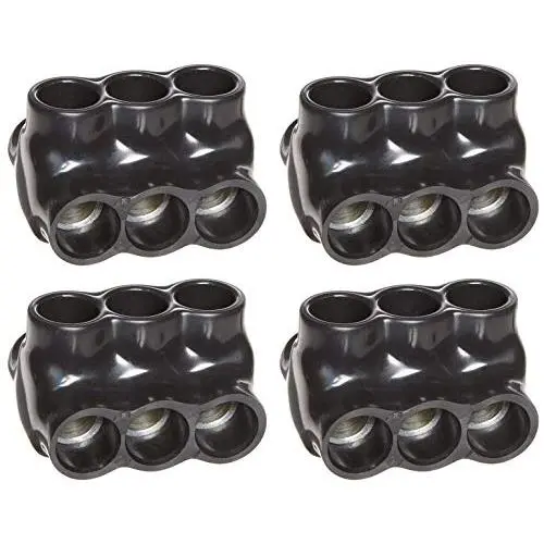 Morris Products 97643 Multi-Cable Connector, Insulated, Dual Entry, Black, 3 Ports, 250-6 Wire Range, 5/16'' Allen Hex 3 Ports, 250-6 Wire Range, 5/16'' Allen Hex (Four Pack) Morris Products 97643 Multi-Cable Connector, Insulated, Dual Entry, Black, 3 Ports, 250-6 Wire Range, 5/16'' Allen Hex 3 Ports, 250-6 Wire Range, 5/16'' Allen Hex (Four Pack)