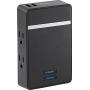 Rocketfish - 4-Outlet/2-USB Wall Tap Surge Protector - Black