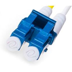 FiberCablesDirect - 1M OS2 LC LC Fiber Patch Cable | Duplex 9/125 LC to LC Singlemode Jumper 1 Meter (3.28ft) | Length Options: 0.5M-300M | 1g 10g sfp 10gbase lc/lc dplx yellow zip-cord pvc ofnr lc-lc