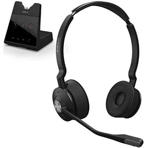 Jabra Engage 65 Wireless Headset, Stereo – Telephone Headset with Industry-Leading Wireless Performance, Advanced Noise-Cancelling Microphone, Call Center Headset with All Day Battery Life