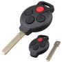 Beefunny 315MHz PCF7941 Chip FCC: KR55WK45144 Smart 3+1 4 Button Smart Remote Car Key Fob for Mercedes Benz Smart Fortwo (1)