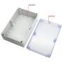 LeMotech ABS Plastic Junction Box Dustproof Waterproof IP65 Electrical Enclosure Box Universal Project Enclosure Grey with PC Transparent Clear Cover 9 x 5.9 x 3.4 inch(230 x 150 x 87 mm)