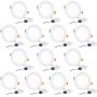 Hyperikon 6 Inch LED Recessed Lighting Slim Downlight, 80 Watt Replacement (14W) Dimmable Halo Lights with Junction Box, Ceiling Wafer Lights, UL Listed, Soft White, 14 Pack