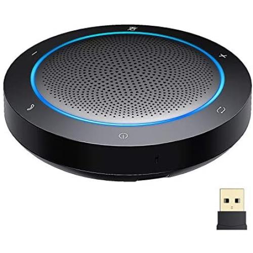 GOGOCOOL Bluetooth Speakerphone, Noise Reduction Conference Speaker with Mic, USB/Dongle/Bluetooth Connection, Enhanced Voice Pickup, Compatible with Meeting Apps for Home Office