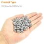 Powlankou 100 Pieces 1/4''-20 Stainless Hex Nut, Stainless Steel (304) 18-8 Nuts