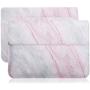 MoKo Laptop Sleeve Case Fits MacBook 12 Inch, Surface 3 10.8, PU Leather Protective Notebook Case Bag with Document Pocket and Built-in Card Slot - Pink Gray Marble