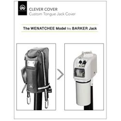 Clever Cover for Barker Jack by Trailersphere Custom Electric Tongue Jack Cover for Trailer, RV, Camper, Chains Holder, Plug Protector, Sun and Waterproof (Barker Jack Cover)