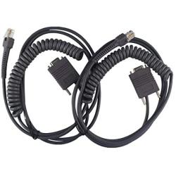 Partshe 2-Pack LS2208 RS232 Serial Cable for Symbol Barcode Scanner LS2208 LS1203 LS2208 LS 4208 LS4278 LS7708 LS9208 RJ45 to DB9 Cable 9ft CBA-R02-C09PAR