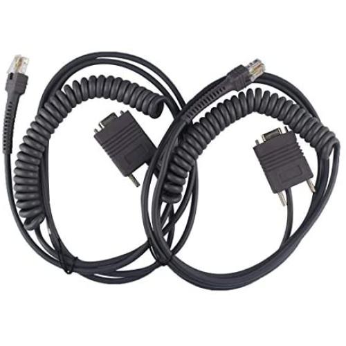 Partshe 2-Pack LS2208 RS232 Serial Cable for Symbol Barcode Scanner LS2208 LS1203 LS2208 LS 4208 LS4278 LS7708 LS9208 RJ45 to DB9 Cable 9ft CBA-R02-C09PAR