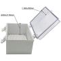Zulkit Junction Box ABS Dustproof Waterproof IP65 Electrical Boxes Hinged Shell Outdoor Universal Project Enclosure Grey Clear Cover With Lock and Mounting Plate 11.8x7.9x6.3 inch(300x200x160mm)