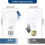 LOHAS A21 LED Light Bulb, 150W-200W Incandescent Bulb Equivalent, 23W LED Bulb, 2500 Lumens, Daylight White 5000K, E26 Medium Screw Base, LED Lamp, Home Decor Lights, Not-Dimmable, (Pack of 4)