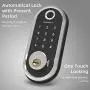 Smart Deadbolt, SMONET Fingerprint Electronic Deadbolt Door Lock with Keypad-Bluetooth Keyless Entry Keypad Smart Deadbolt App Control, Ekeys Sharing, App Monitoring Auto Lock for Homes and Hotel