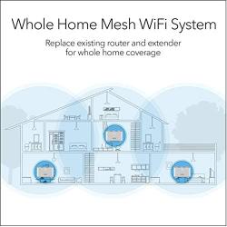 NETGEAR Orbi Whole Home Mesh WiFi System (RBK13) – Router replacement covers up to 4,500 sq. ft. with 1 Router & 2 Satellites