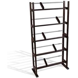 Atlantic Element Media Storage Rack - Holds Up to 230 CDs or 150 DVDs, Contemporary Wood & Metal Design with Wide Feet for Greater Stability, PN35535601 In Espresso