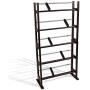 Atlantic Element Media Storage Rack - Holds Up to 230 CDs or 150 DVDs, Contemporary Wood & Metal Design with Wide Feet for Greater Stability, PN35535601 In Espresso