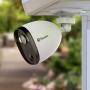 Swann Outdoor Home Security Camera, Spotlight, Weatherproof, Color Night Vision, Heat & Motion Sensor Light, 2-Way Talk and Siren, SWIFI-SPOTCAM-GL