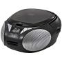 Magnavox MD6924 Portable Top Loading CD Boombox with AM/FM Stereo Radio in Black | CD-R/CD-RW Compatible | LED Display | AUX Port Supported | Programmable CD Player |