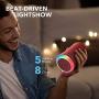 Soundcore Flare Mini Bluetooth Speaker, Outdoor Bluetooth Speaker, IPX7 Waterproof for Outdoor Parties, LED Light Show with 360° Sound and BassUp Technology-Red