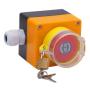 Taiss / 22mm 1 NC 1 NO Red Mushroom Latching Action Emergency Stop Push Button Switch Cover Station 10A 440V Stop Switch Box with Key Lock LA38A-11ZS/STOP-BOX-ZS