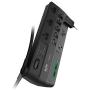 APC Surge Protector with USB Ports, P11U2, 2880 Joule, 6 Cord, Flat Plug, 11 Outlet Power Strip Black