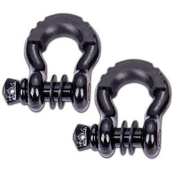 TYT Shackles 3/4'' D Ring Shackle 2 Pack kit, 10500lbs Break Strength Black Snatch Block, with Black 7/8'' Screw Pin and Shackle Isolator & Washers Kit for Tow Strap Winch Off Road Jeep Vehicle Recovery