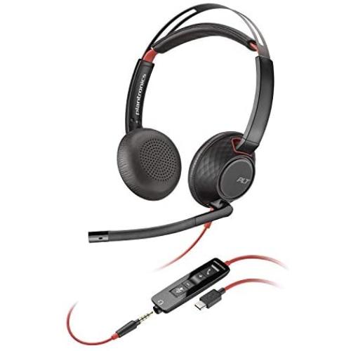 Plantronics Blackwire 5220 USB-C Headset, On-Ear Mono Headset, Wired