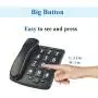 HePesTer P-02 Amplified Large Button Corded Phone for Senior
