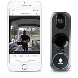 Doorbell Video Ring Security Camera by RCA New and Improved - with Mobile Doorbell Ring, 3MP HD Video, Live Stream, No Recording Storage Fees, Night Vision and Motion Detection