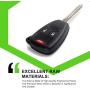 SCITOO 2pcs Key Fob Keyless Entry Remote Control 3 Buttons fit for Dodge Dakota Durango 04-08 for Jeep Compass Patriot 07-12 56040669 KOBDT04A