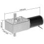uxcell Double Shaft Worm Gear Motor DC 12V 250RPM High Torque Speed Reduction Motor with Metal Gearbox