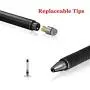 Digiroot Universal Stylus,[2-in-1] Disc Stylus Pen Touch Screen Pens for All Touch Screens Cell phones, iPad, Tablets, Laptops with 9 Replacement Tips(6 Discs, 3 Fiber Tips Included) - (Black)