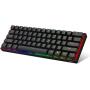 DIERYA DK61E 60% Mechanical Gaming Keyboard, RGB Backlit Wired PBT Keycap Waterproof Type-C Mini Compact 61 Keys Computer Keyboard with Full Keys Programmable (Gateron Optical Red Switch)