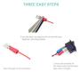 QTEATAK 5Pcs On/Off Boat Rocker Switch 5Pcs 2 Pin Position Snap 12V 110V 250V with 10Pcs Terminals