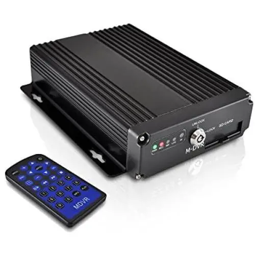 Pyle Car DVR Mobile Video - Audio Recorder Surveillance System Rearview, Backup and Dash Camera with HD 4 Channel and 12V-24V Input for Trucks, Trailers, Vans, Buses and Vehicles - PLCMDVR15