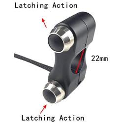 Motorcycle Switch Handlebar Push Button Switch Gear Black 7/8 22mm Universal Cycling retail (Color : Silver, Size : Latching)