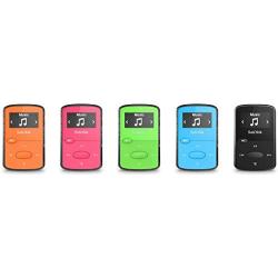 SanDisk 8GB Clip Jam MP3 Player, Green - microSD card slot and FM Radio - SDMX26-008G-G46G