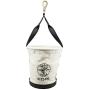 Klein Tools 5172PS Heavy-Duty Tapered-Wall Bucket with 15 Inside Pockets, No. 4 Canvas