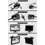Backup Camera Safety System Kit with Dynamic Trajectory Guide Line, SAMFIWI 4.3in TFT-LCD 720P HD Monitor and Waterproof Rear View Camera Multiple Installation Methods for Trucks/Cars/Pickups (Black)