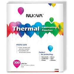 Nuova Premium Thermal Laminating Pouches, 9'' x 11.5''/Letter Size/3 mil, 200 Pack (LP200H)