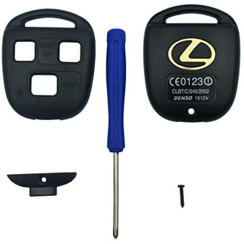 Replacement Keyless Entry Key Fob Case Fit for Lexus ES GS GX is LS LX RX SC Remote Control Key Combine 3 Buttons Replacement Car Key Shell Casing Blank Without Blade (1 Piece)