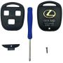 Replacement Keyless Entry Key Fob Case Fit for Lexus ES GS GX is LS LX RX SC Remote Control Key Combine 3 Buttons Replacement Car Key Shell Casing Blank Without Blade (1 Piece)