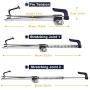 Tevlaphee Universal Steering Wheel Brake Lock Anti-Theft Retractable Double Hook Car Clutch Pedal Lock for Car Truck SUV Van Security with 3 Keys
