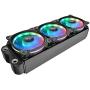 Thermaltake Riing Duo 140mm 16.8 Million RGB Color (Alexa, Razer Chroma) Software Enabled 2 Light Rings 18 Addressable LED 9 Blades Hydraulic Bearing Case/Radiator Fan, 3 Pack, CL-F078-PL14SW-A