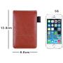 Small Pocket PU Leather Business Notebook Lined Memo Pad Holder Jotter Book Steno Notepad 3.5-Inch X 5.5-Inch Note Pad, Refillable, 8 Digital Calculator, Pen Holder Loop, Metal Ball Point Pen