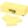 Post-it Mini Notes, 1.5x2 in, 12 Pads, Americas #1 Favorite Sticky Notes, Canary Yellow, Clean Removal, Recyclable (653)