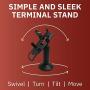 DCCStands Swivel and Tilt Verifone Vx805 Terminal Stand, Screw-in and Adhesive with Key Locking Mechanism